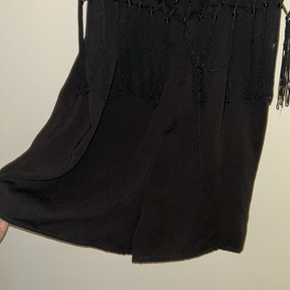 Black romper, tank top with tassels, shorts - Picture 3 of 4